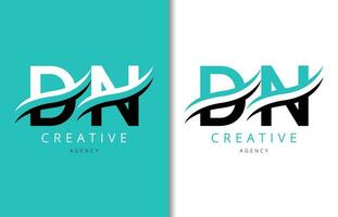 d n brev logotyp design med bakgrund och kreativ företag logotyp. modern text mode design. vektor illustration