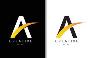 en brev logotyp design med bakgrund och kreativ företag logotyp. modern text mode design. vektor illustration