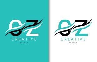 cz brev logotyp design med bakgrund och kreativ företag logotyp. modern text mode design. vektor illustration