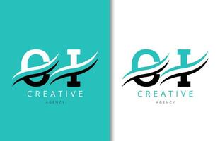 ci brev logotyp design med bakgrund och kreativ företag logotyp. modern text mode design. vektor illustration
