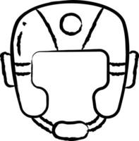 Boxen Helm Hand gezeichnet Vektor Abbildungen
