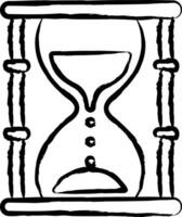 sand timer hand dragen vektor illustrationer