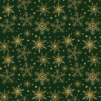 Weihnachten luxuriös Hintergrund mit golden Schneeflocken vektor