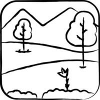 Landschaft Hand gezeichnet Vektor Illustration