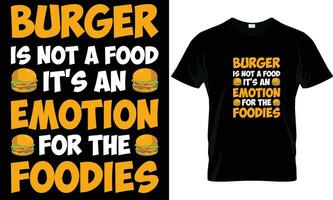 Burger T-Shirt Design Vektor Grafik.