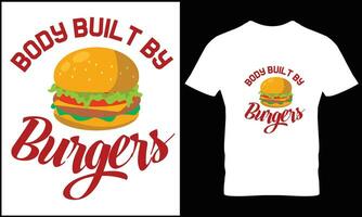 Burger T-Shirt Design Vektor Grafik.