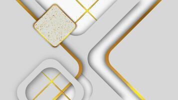 abstrakt Weiß und Gold Luxus Hintergrund, modisch Hintergrund, Prämie geometrisch Schicht vektor