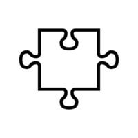 Puzzle Stück Puzzle Linie Symbol Vektor Illustration