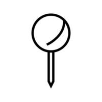 Ort Stift Karte Linie Symbol Vektor Illustration