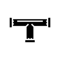 Ausrüstung Pipeline Glyphe Symbol Vektor Illustration