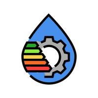 Wasser Verwaltung effizient Farbe Symbol Vektor Illustration