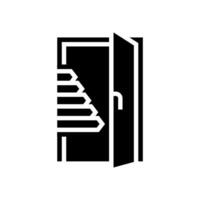 Türen Energie effizient Glyphe Symbol Vektor Illustration