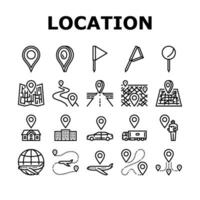 Ort Stift Karte Punkt Symbole einstellen Vektor