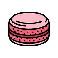 Französisch Macarons Kochen Farbe Symbol Vektor Illustration