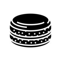 Französisch Macarons Kochen Glyphe Symbol Vektor Illustration