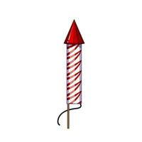 Party Feuerwerk Rakete Karikatur Vektor Illustration