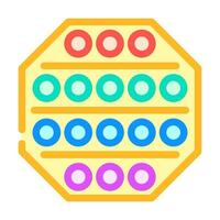 pop- bubbla fidget leksak Färg ikon vektor illustration