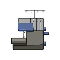 Textil- Overlock Karikatur Vektor Illustration