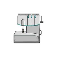 Nähen Overlock Karikatur Vektor Illustration