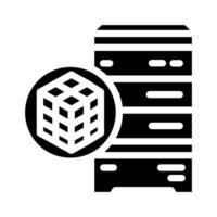 Daten Clustering Datenbank Glyphe Symbol Vektor Illustration
