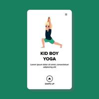 Übung Kind Junge Yoga Vektor