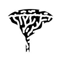 Drachen Blut Baum Glyphe Symbol Vektor Illustration