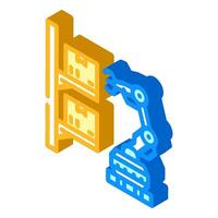 automatisiert Warenhaus autonom Lieferung isometrisch Symbol Vektor Illustration