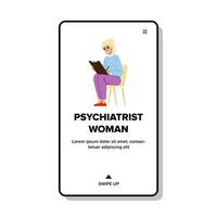 Psychologe Psychiater Frau Vektor