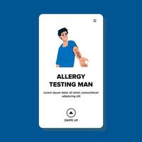 medizinisch Allergie testen Mann Vektor