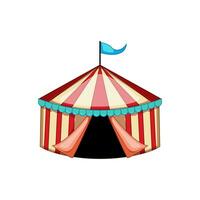 festival cirkus tält tecknad serie vektor illustration