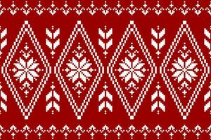 geometrisch ethnisch nahtlos Muster traditionell. rot Teppich Blume Dekoration. amerikanisch, Mexikaner Stil. vektor