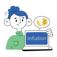 trendig inflation förutsägelse vektor