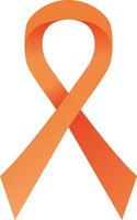 orangefarbenes Band - Leukämie, Hunger, Bewusstseinszeichen für kulturelle Vielfalt vektor