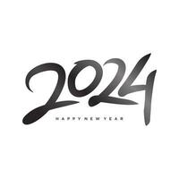 glücklich Neu Jahr 2024 Nummer Design. Vektor Design zum Neu Jahr Feier und Gruß. Prämie Vektor Design zum Poster, Banner, Gruß und Neu Jahr 2024 Feier.