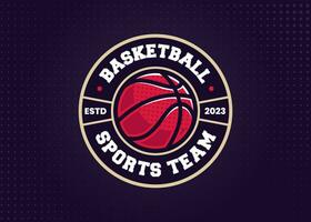 Basketball Sport Logo Vorlage zum Sport Mannschaft und Turnier vektor