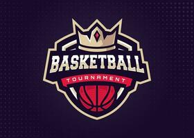 Basketball Sport Logo Vorlage zum Sport Mannschaft und Turnier vektor