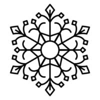 Schneeflocke-Vektor-Icon-Design isoliert auf weißem Hintergrund vektor