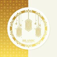 Luxus-Ramadan-Kareem-Banner im Schwarz-Gold-Stil vektor