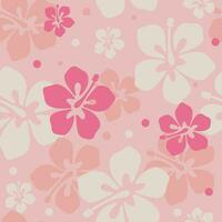 Blumen- tropisch hawaiisch nahtlos Muster Hintergrund mit abstrakt Hibiskus Blume. aapi Hintergrund, modern kreativ drucken. Rosa süß Sommer- Ferien Hintergrund vektor
