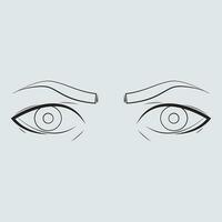 anime ögon linje konst design vektor