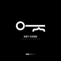 Schlüssel Code Ihre Blog Logo Vektor Illustration