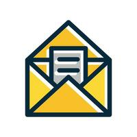Email Vektor dick Linie gefüllt dunkel Farben