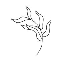 klotter stil växt. hand ritade. isolerat på en vit bakgrund. vektor
