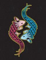 Axolotl mexikanisches Design vektor