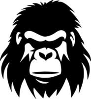 gorilla - minimalistisk och platt logotyp - vektor illustration