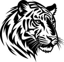 tiger - minimalistisk och platt logotyp - vektor illustration