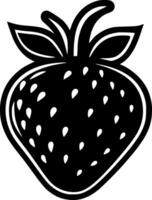 Erdbeere, schwarz und Weiß Vektor Illustration