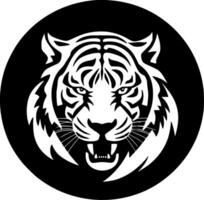 Tiger - - schwarz und Weiß isoliert Symbol - - Vektor Illustration