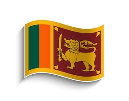 Vektor sri Lanka winken Flagge Symbol