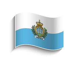 Vektor san Marino winken Flagge Symbol